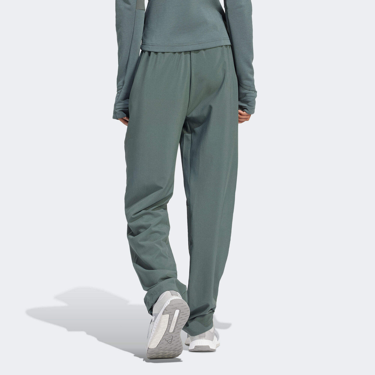 Женские трикотажные спортивные штаны Manchester United Dusty Green Adidas — фото 3