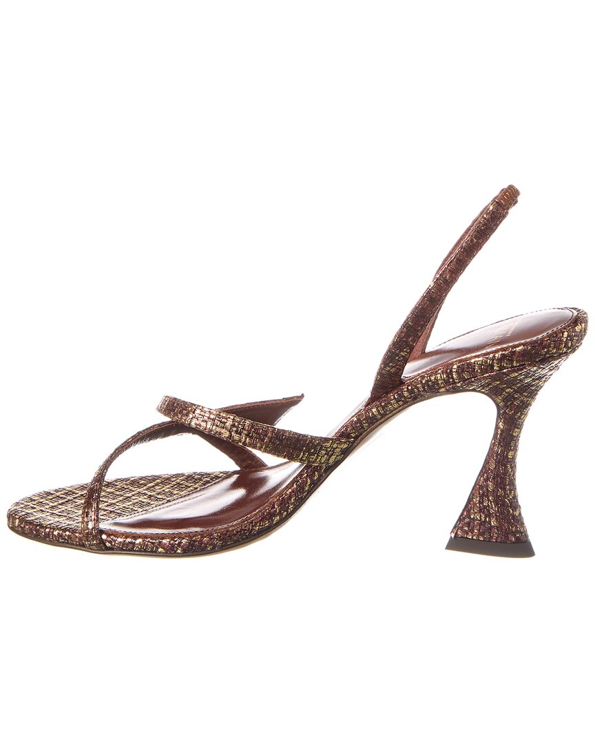 Александр Бирман Tita Bell 85 Сандалии на шпильке с ремешком Alexandre Birman, золотой — фото 2