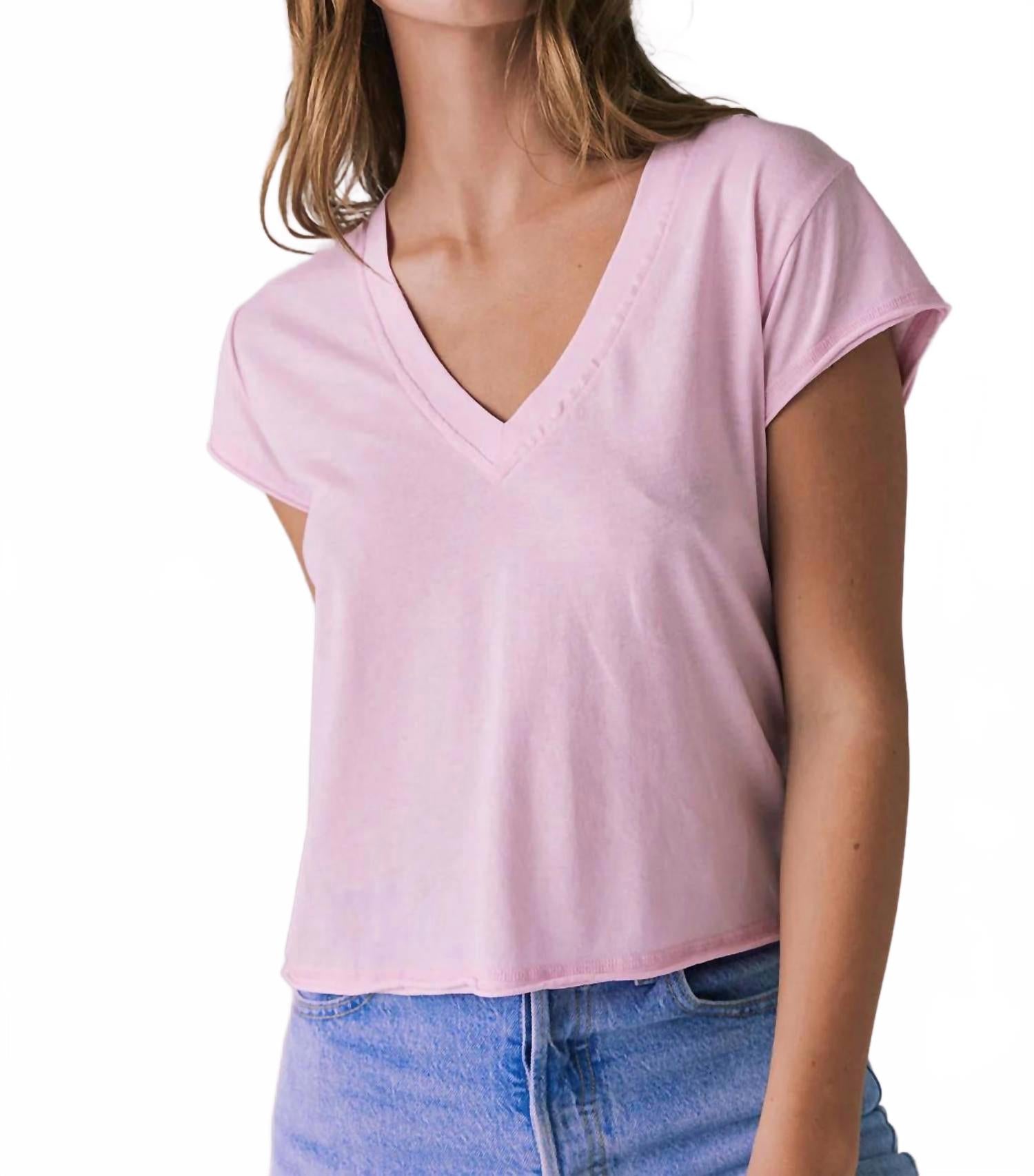 

Футболка Gator с V-образным вырезом розового цвета Chaser, розовый