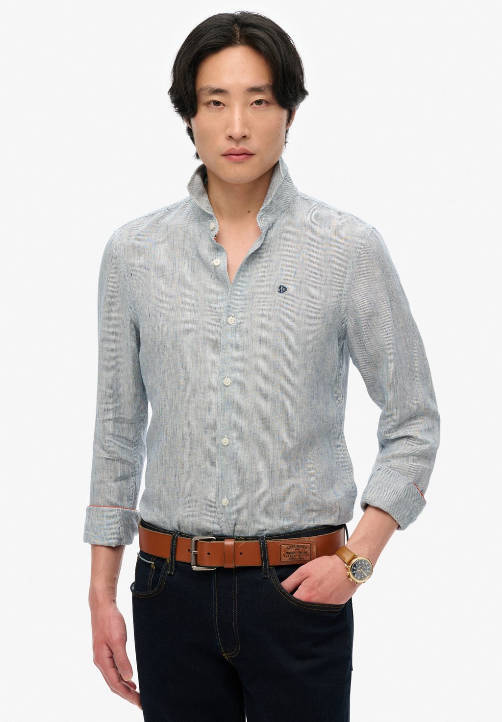 

Рубашка EMBROIDERED VACATION Superdry, синий