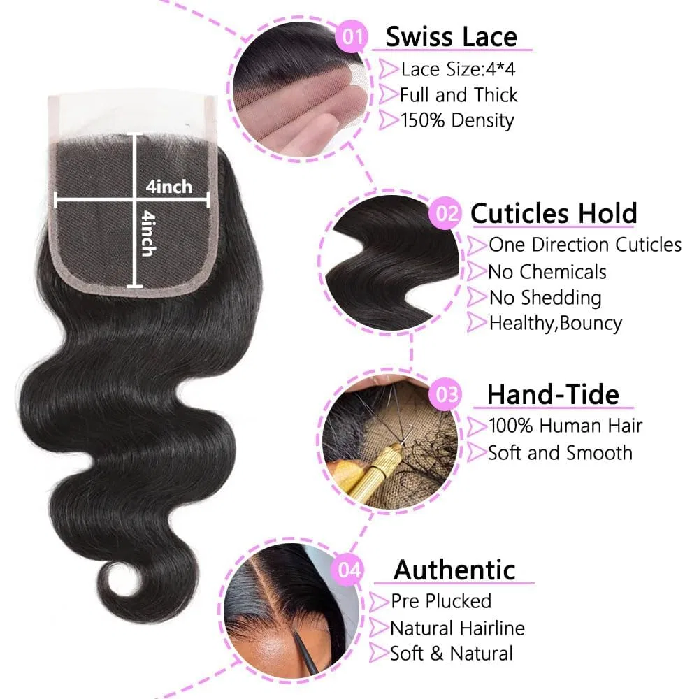 Набор бразильских прядей «Body Wave» с застежкой от Yavida Yavida — фото 4