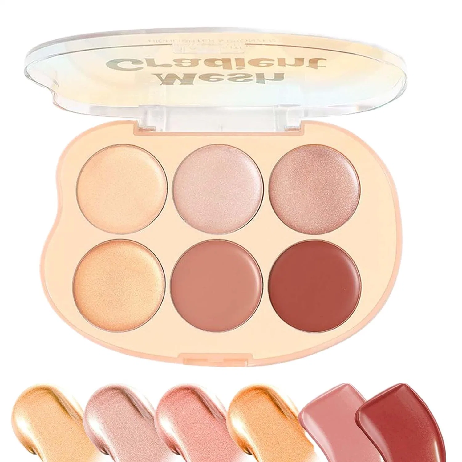 Палетка для контуринга и хайлайтинга Face Palette, 6 цветов Cushangty