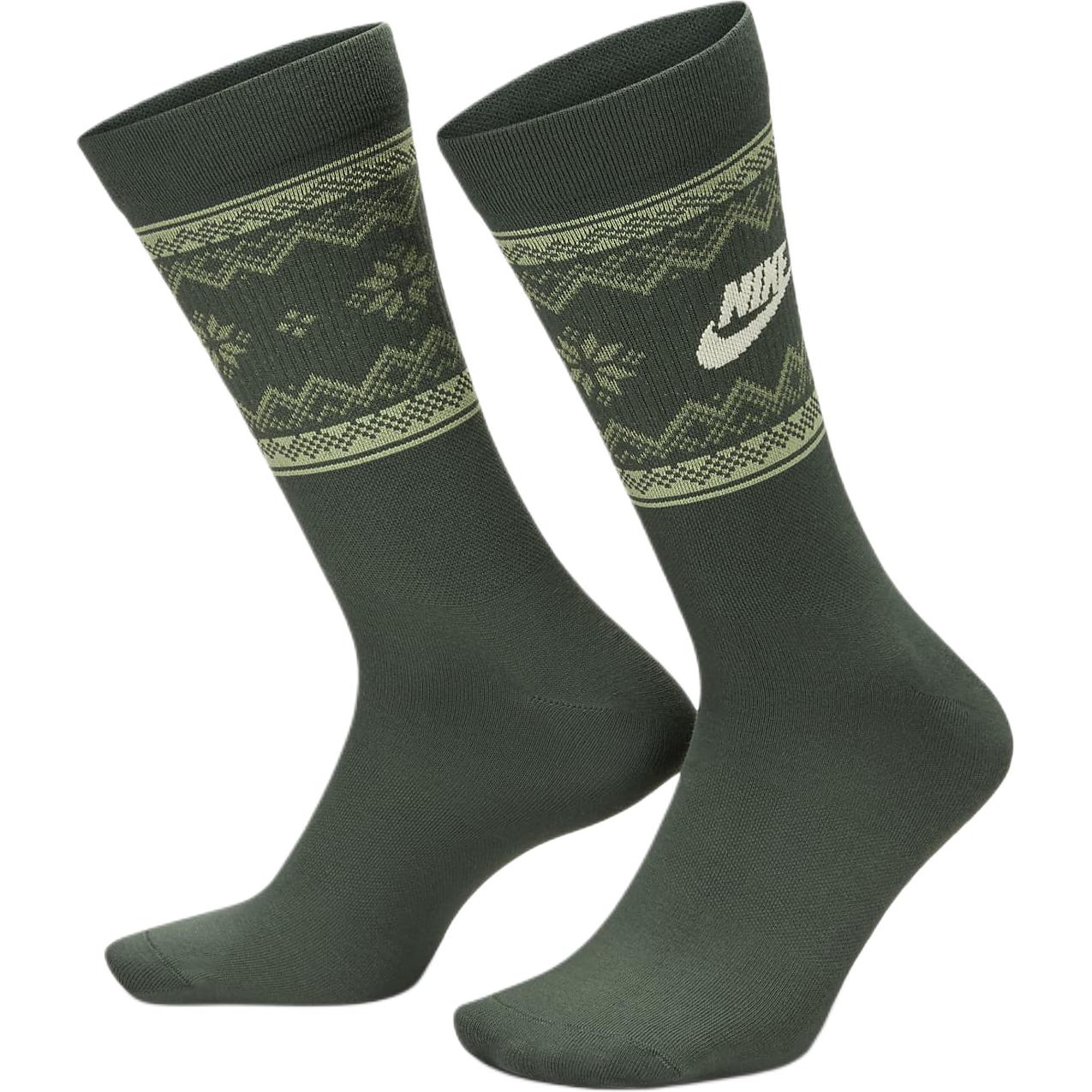 Повседневные носки с узором Fair Isle Nike, 1 пара (Винтажный зеленый) — фото 2