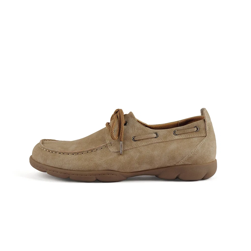 Мужские мокасины из искусственной кожи FOGGY MOODY Boat Men 0019 бежевые