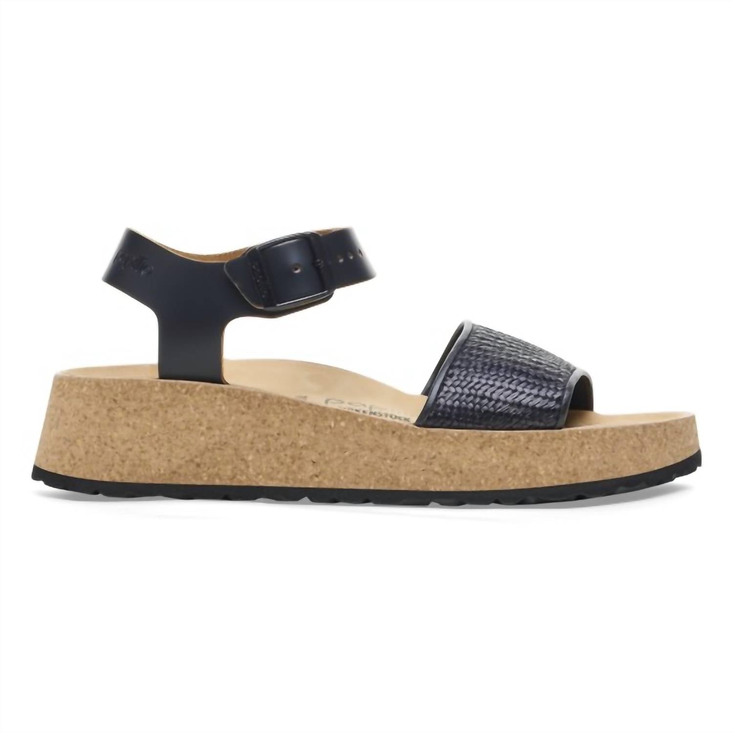 Женские сандалии Glenda с французским кантом в черном цвете Birkenstock — фото 3