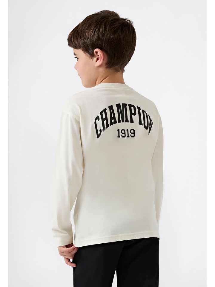 Champion Футболка с длинными рукавами кремового цвета — фото 3