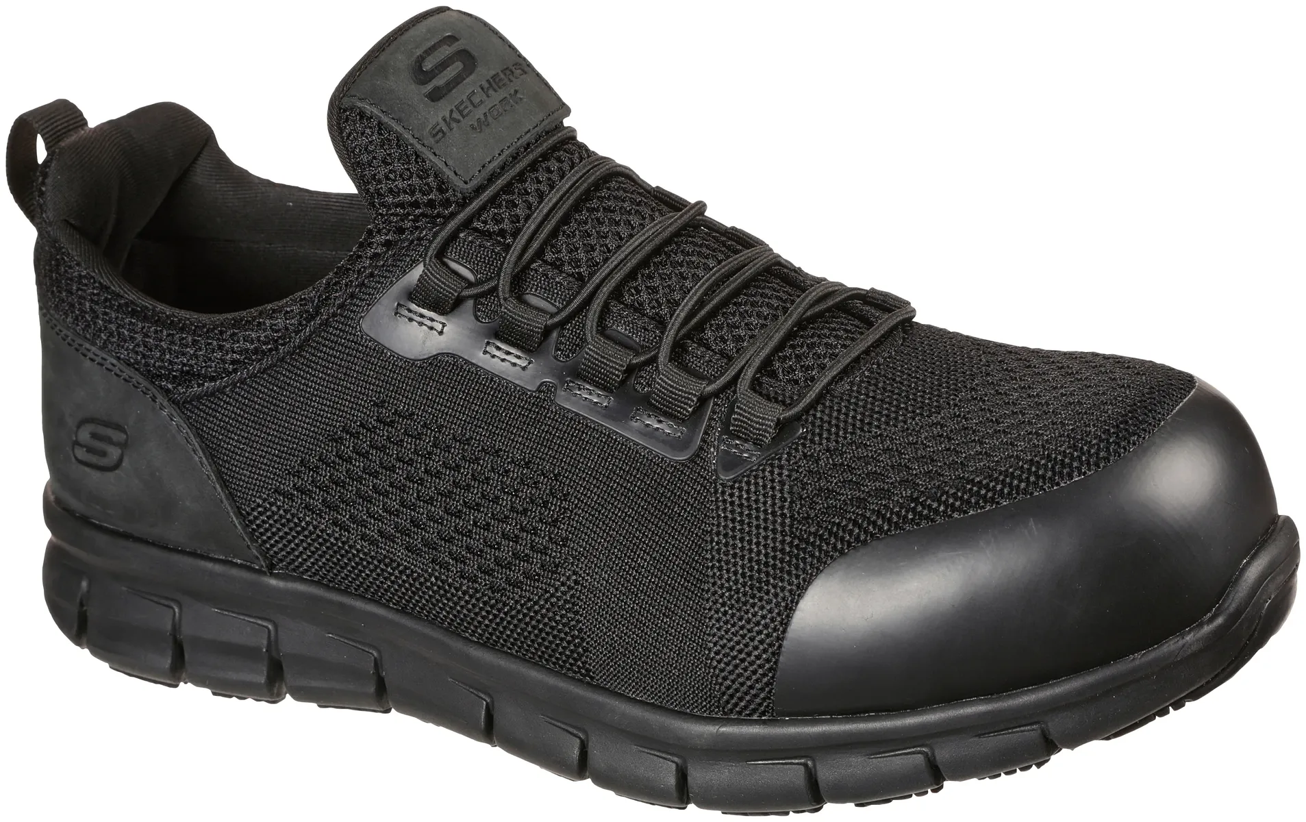 

Защитная обувь Skechers "SYNERGY - OMAT", S1 P ESD, без шнуровки, с банджи-шнуровкой, устойчивая к проколам, дышащая, черный