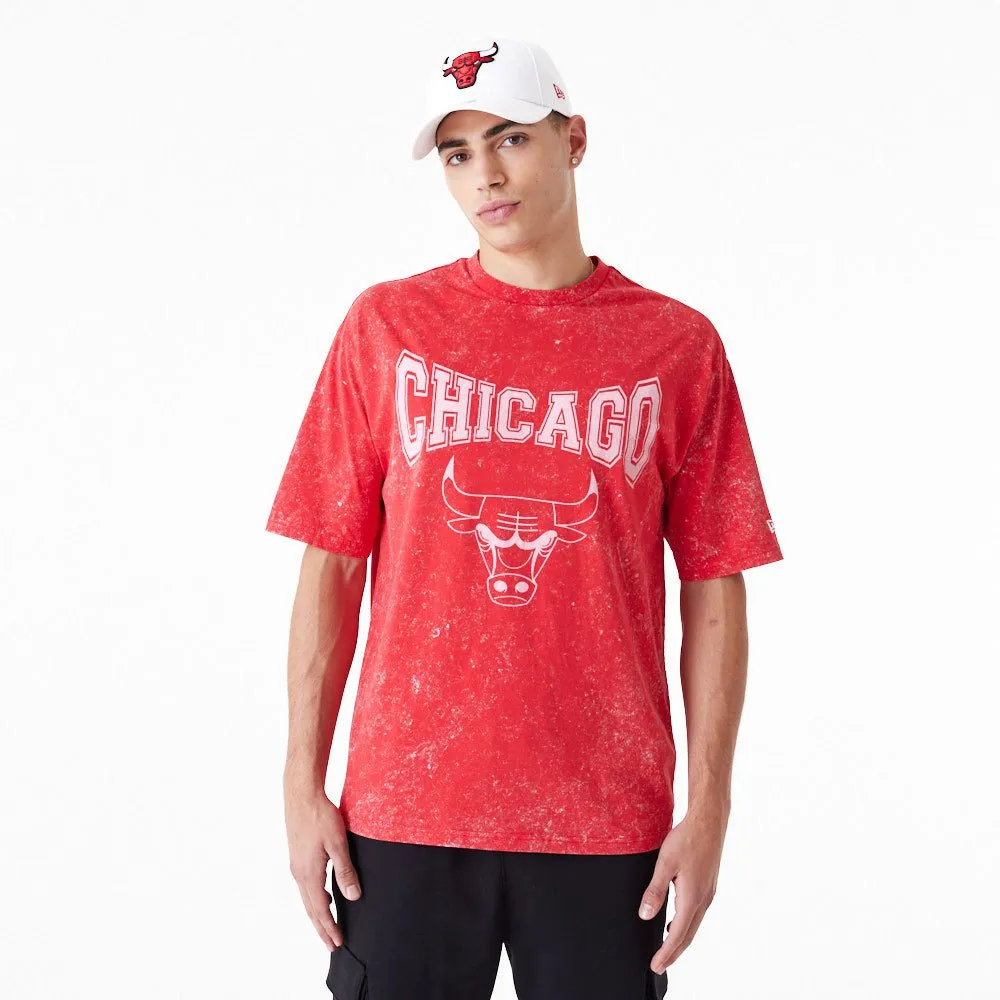 

Футболка New Era NBA Washed Chicago Bulls, красный