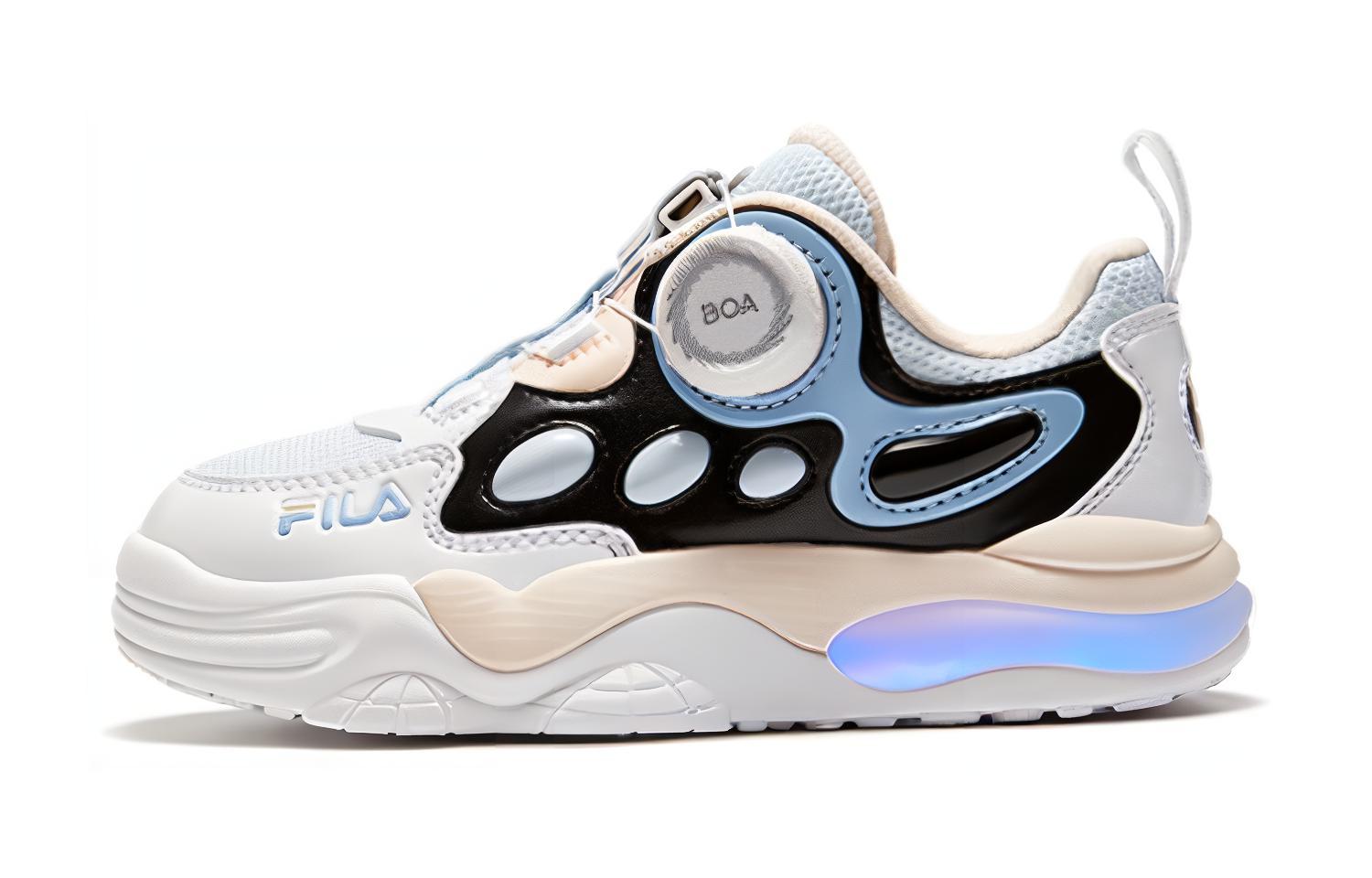 FILA KIDS Startopia i3 нескользящие устойчивые к истиранию низкие детские кроссовки blue white kids — фото 3