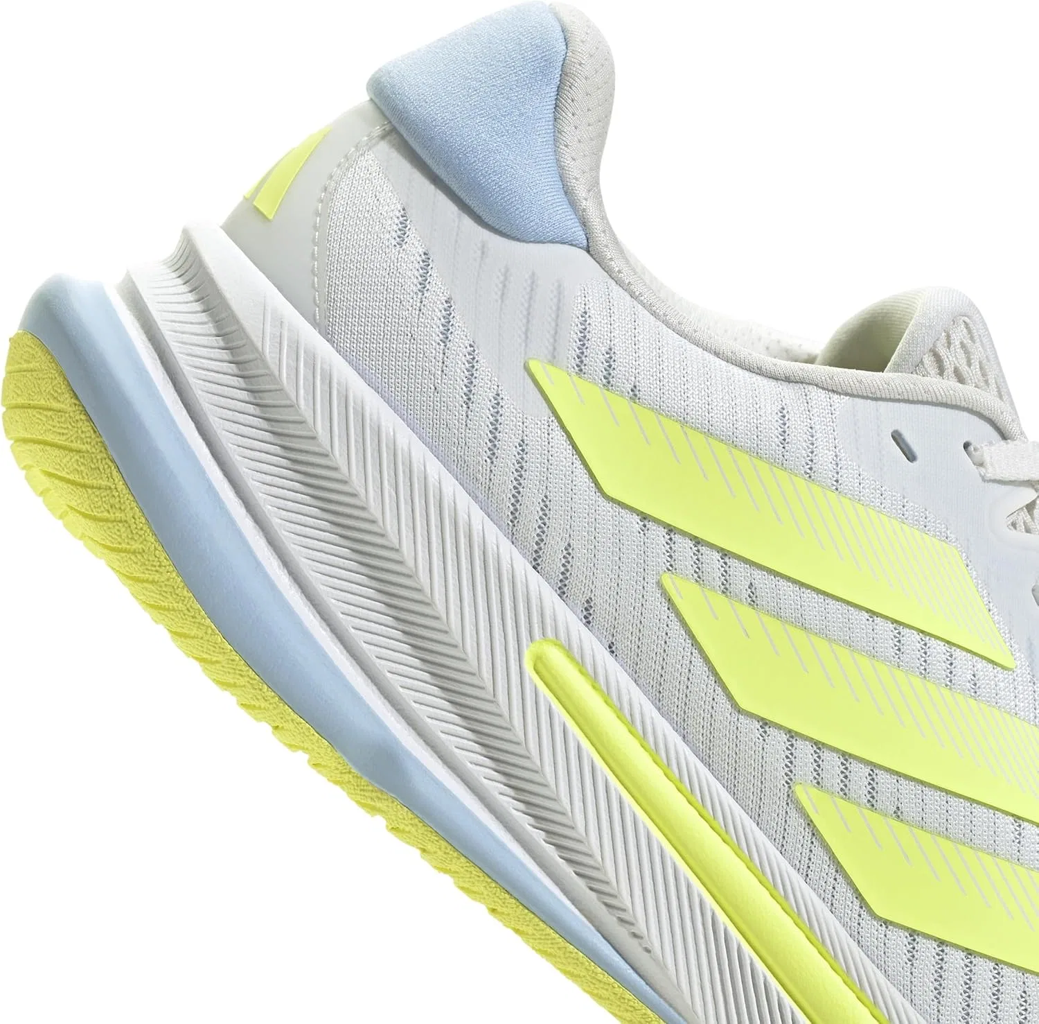 Мужские беговые кроссовки Adidas Supernova Ease, Crystal White Matte Silver Hi Res Yellow — фото 4