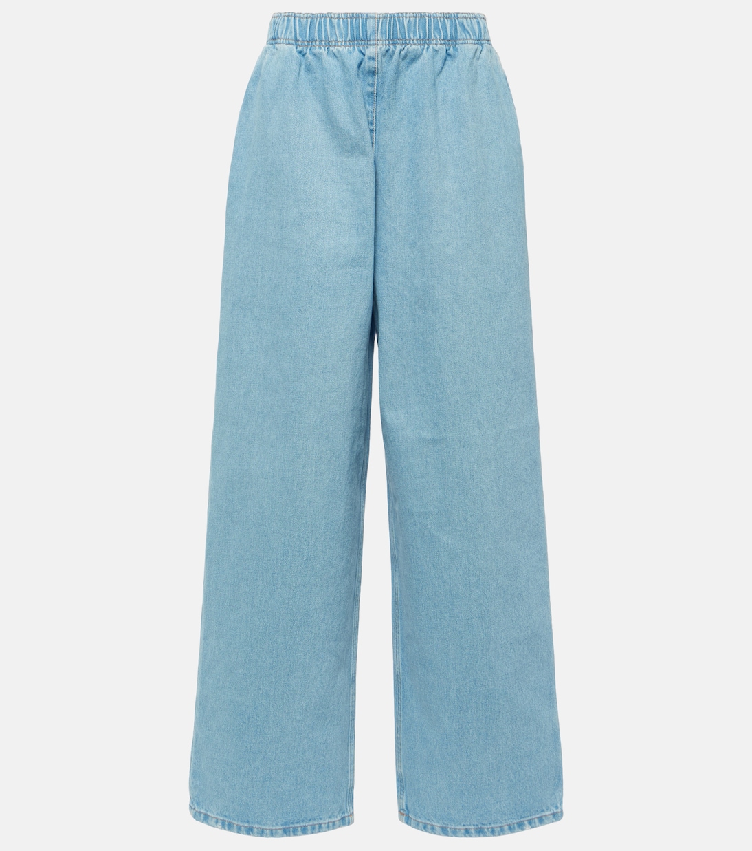 

Лого джинсы с широкими штанинами Prada, Sky