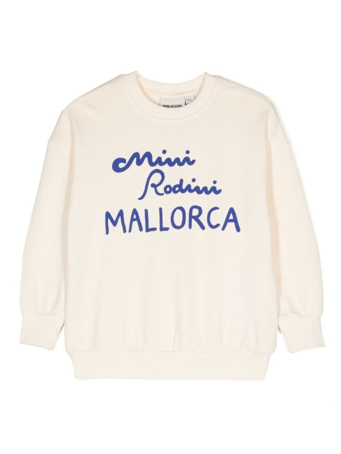 

Mini Rodini толстовка из органического хлопка с принтом Mallorca, нейтральный цвет