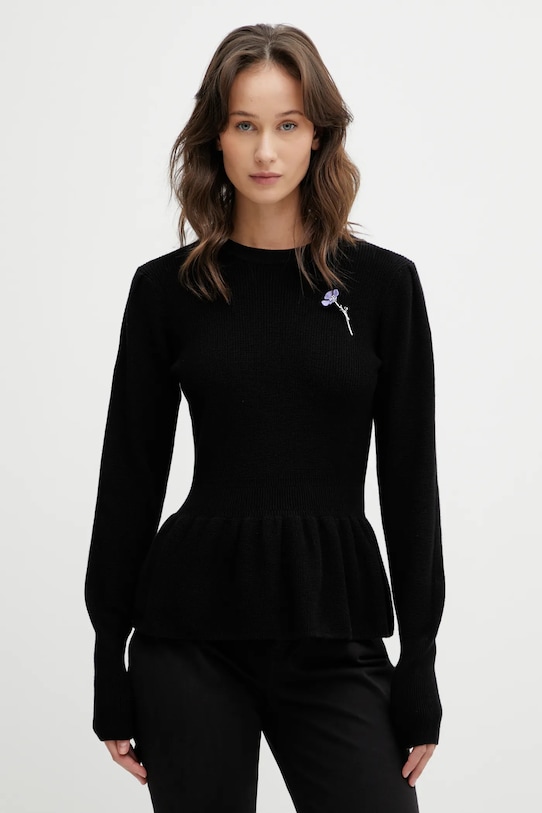 

Хлопковый свитер sabanna HUGO, черный