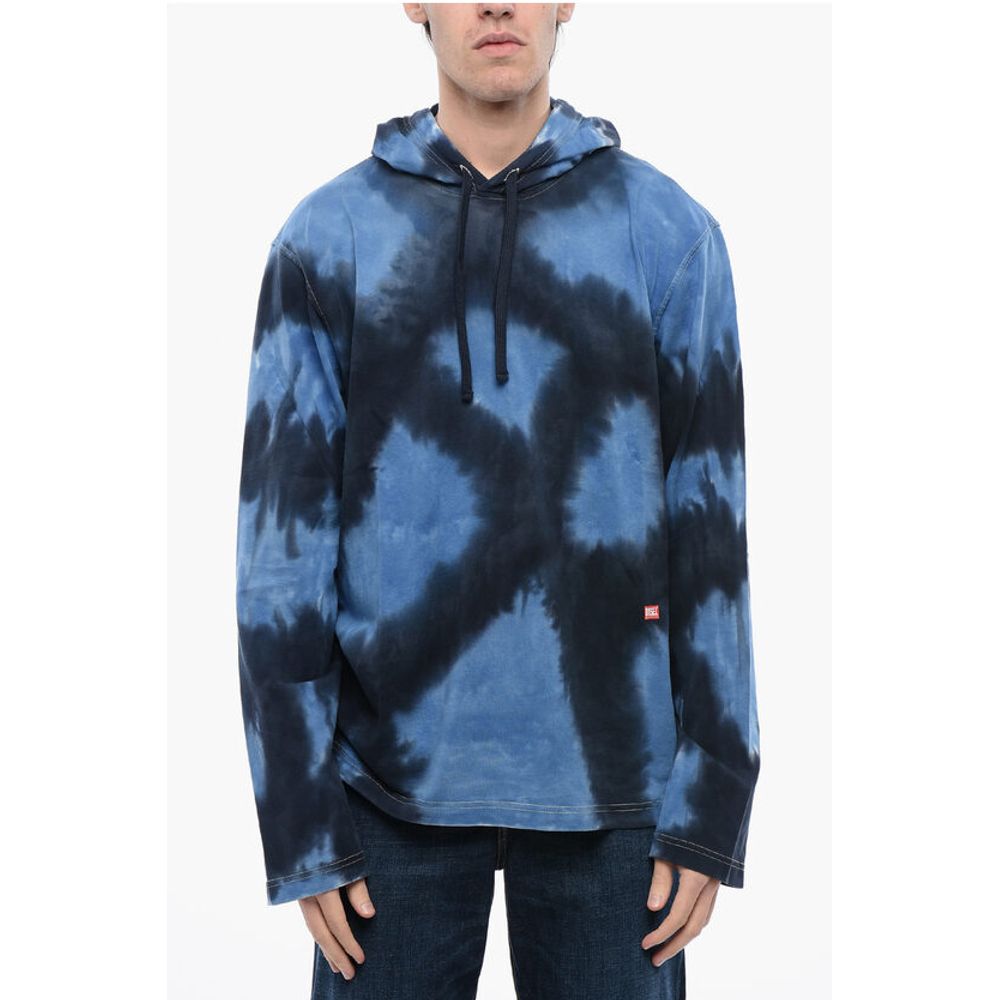 

Толстовка с капюшоном T-CRANE-LS-HOOD-N1 с эффектом тай-дай Diesel, Bicolor