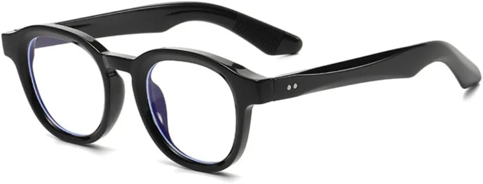 

Солнцезащитные очки с защитой UV400 | Круглые, черные с синими заклепками | для женщин и мужчин, для занятий спортом на открытом воздухе и вождения DSVIGF, Black Clear