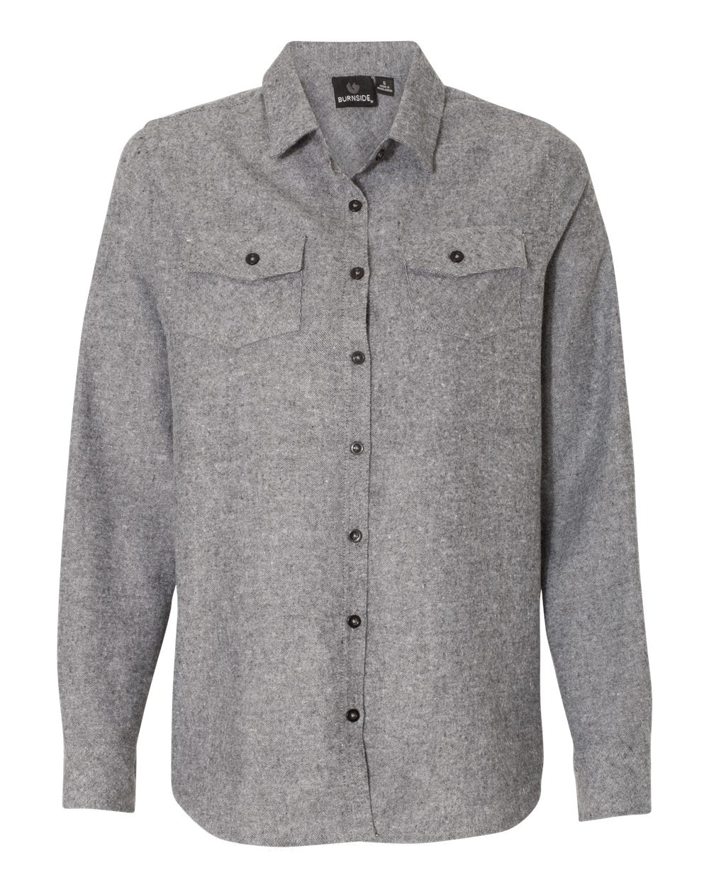 

Женская однотонная фланелевая рубашка с длинным рукавом Burnside, цвет heather grey