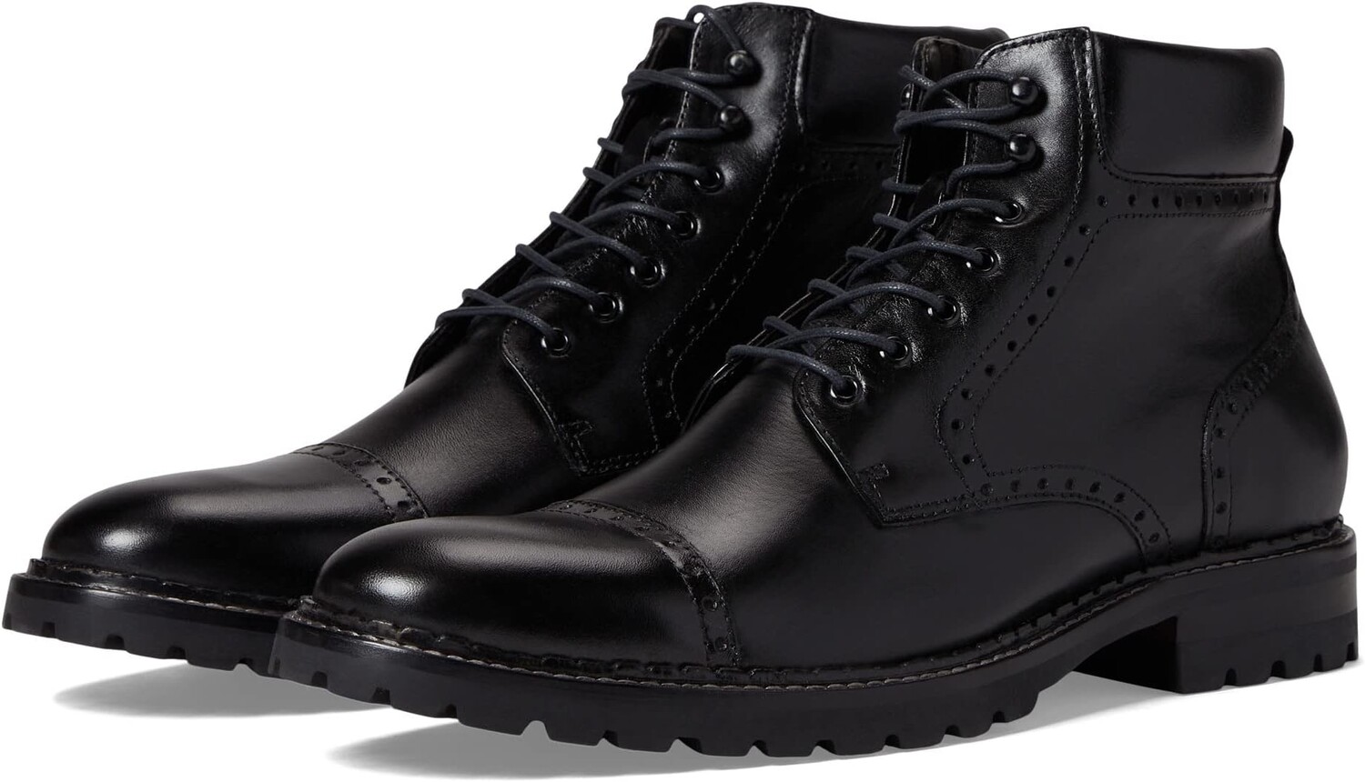 

Ботинки Johnston & Murphy Garrison Cap Toe Boot, цвет Black Full Grain