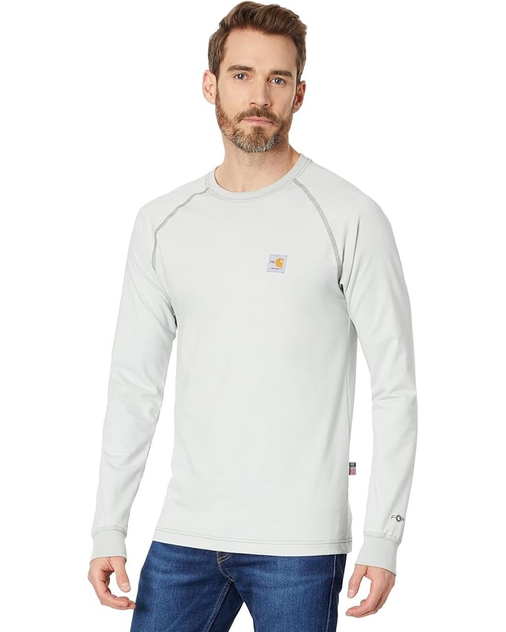 

Футболка Carhartt Flame-Resistant (FR) Force Long Sleeve, цвет Light Gray
