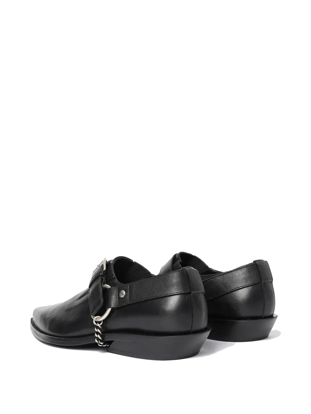 Кожаные монки с заостренными пряжками Ann Demeulemeester, черный — фото 2