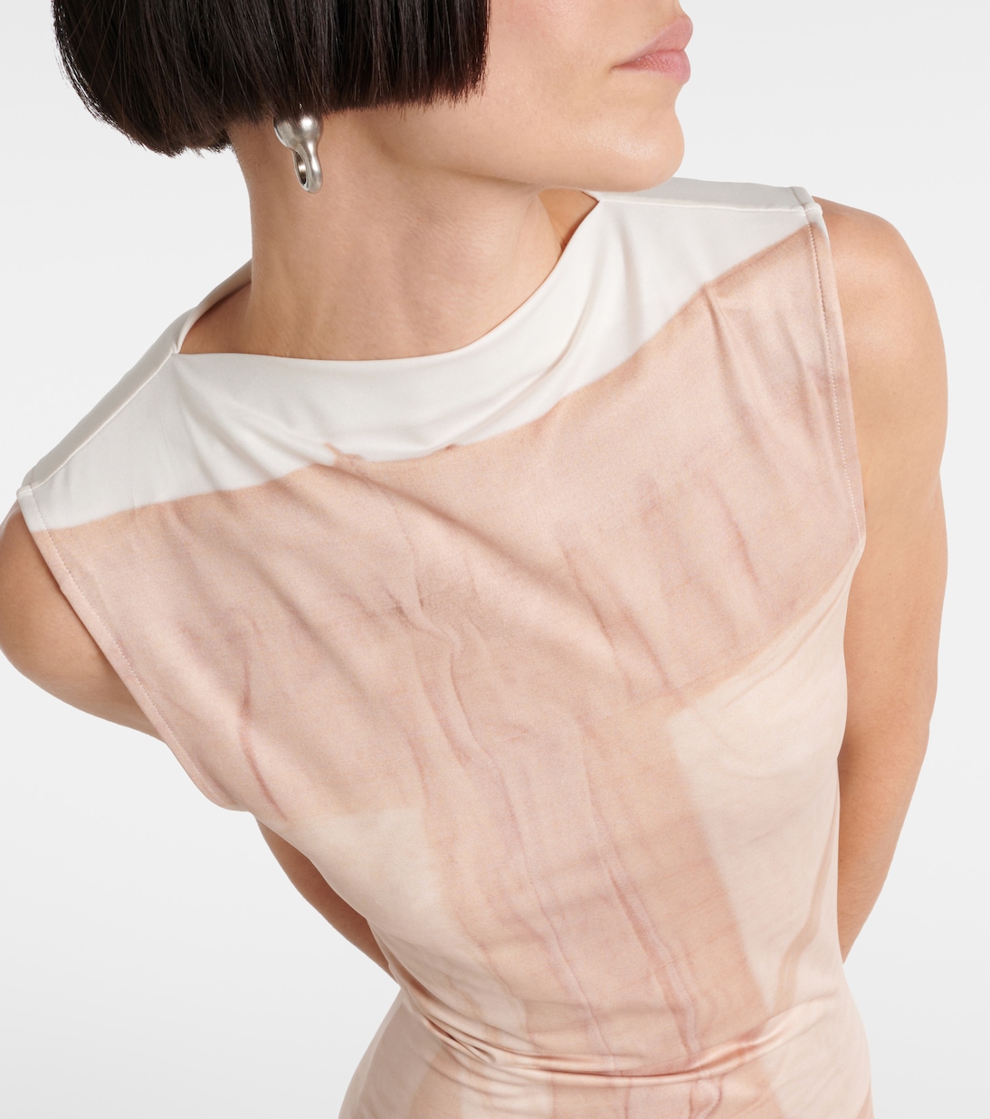 Платье макси с принтом x Katerina Jebb Acne Studios, White/Beige — фото 4