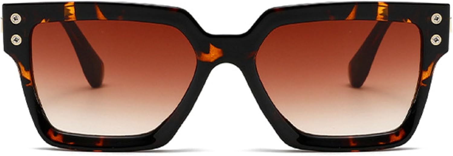 

Классические квадратные солнцезащитные очки для женщин, очки-пилот 2025, роскошные винтажные очки для вождения в большой оправе для мужчин, солнцезащитные очки UV400 mincl, Leopard Brown