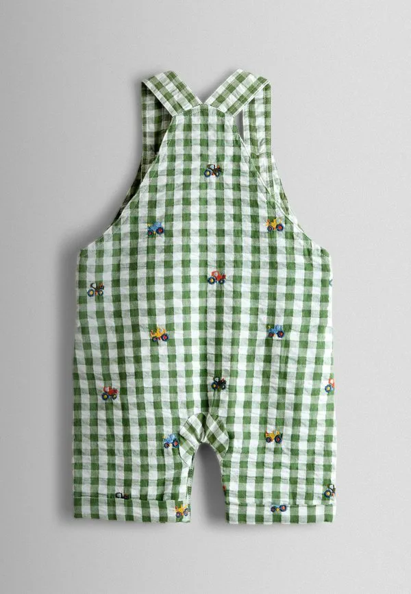 Вышитый комбинезон стандартного кроя Jojo Maman Bébé, Green Tractor — фото 3