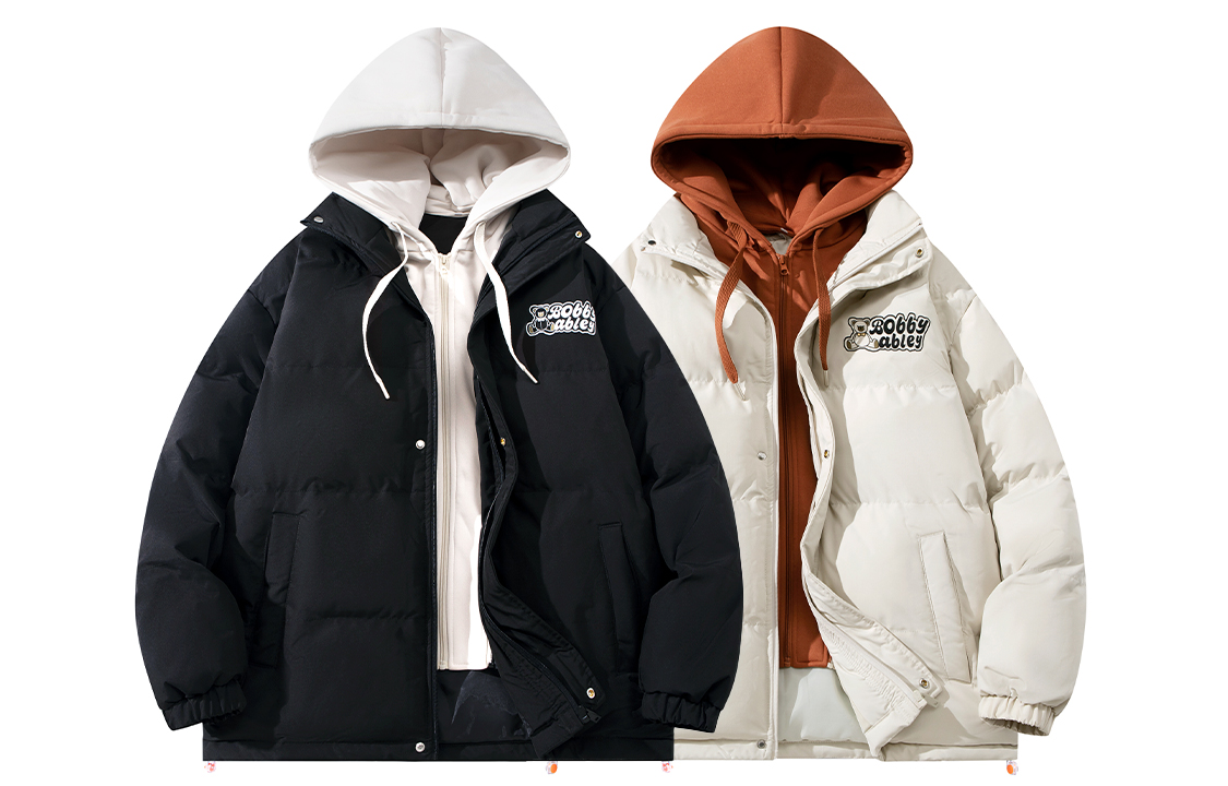 

BOBBY ABLEY Пуховик Unisex, 2 Pack (Black White+Beige Orange)