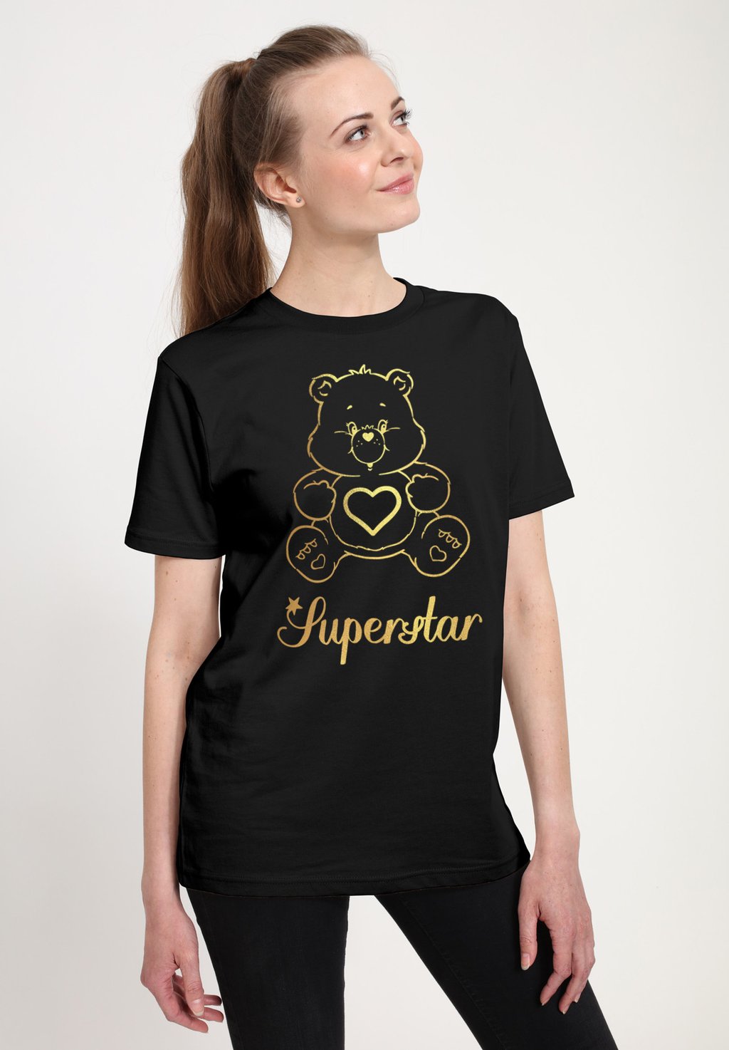 

Футболка с принтом CARE TENDERHEART BEAR SUPERSTAR FOIL Henry Tiger, черный