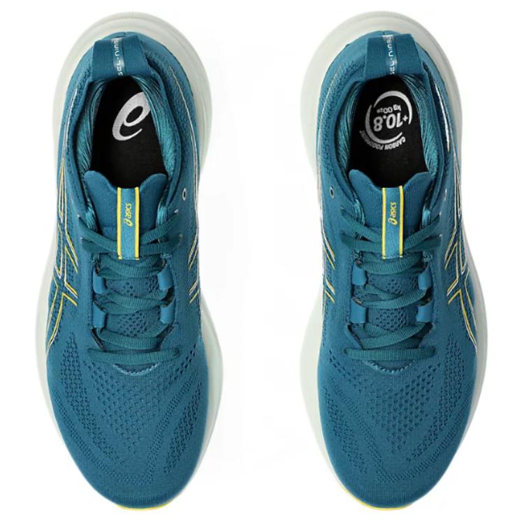 Gel Nimbus 26 Evening Teal Light Mustard Asics, Сине-зеленый/Желтый — фото 4
