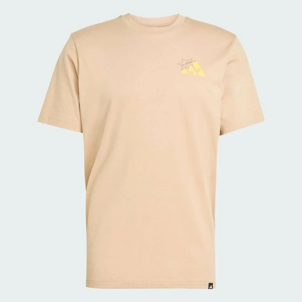 Футболка с капюшоном и графическим изображением жареного сыра Adidas, brown — фото 4