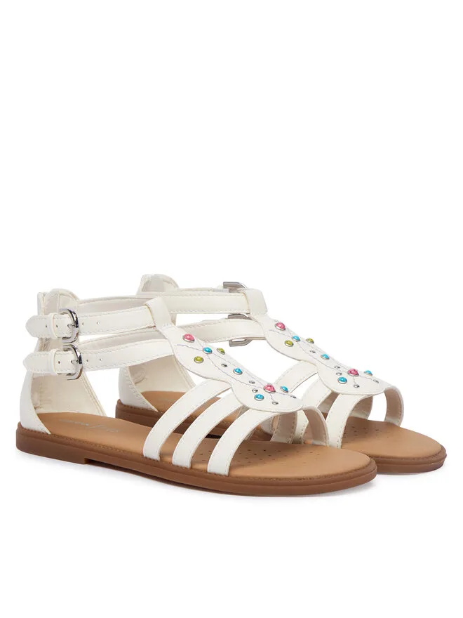 Geox Сандалии Сандалии Jr Sandal Karly J6535D 000BC C0653 D белые — фото 2