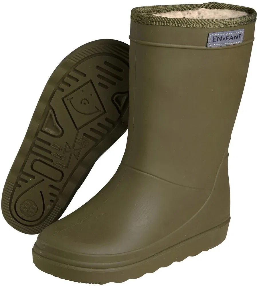 Зимние ботинки термо, En Fant, зеленый — фото 3