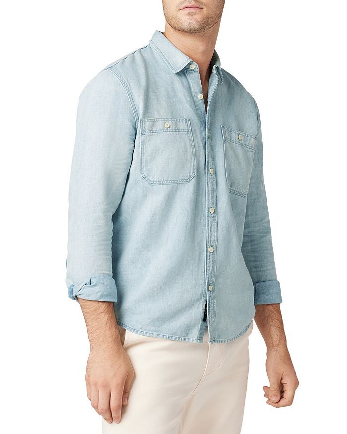 

Joe's Jeans Lou Рубашка из шамбре с длинными рукавами, синий