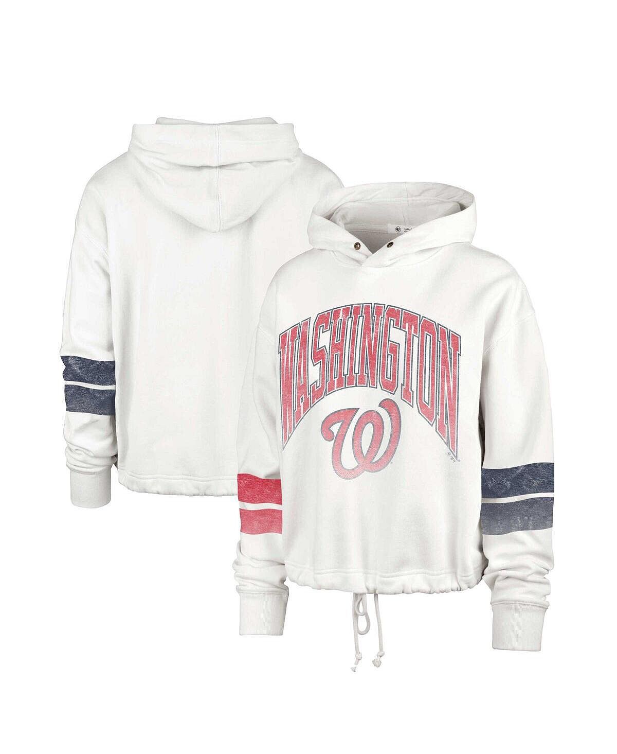 

Женский пуловер с капюшоном Washington Nationals Harper кремового цвета '47 Brand, Бежевый, Женский пуловер с капюшоном Washington Nationals Harper кремового цвета '47 Brand