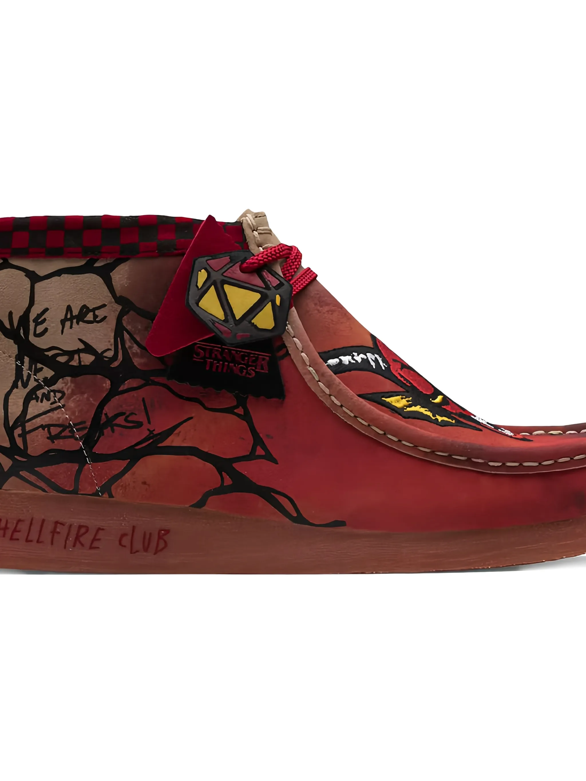 Графические туфли на шнуровке X Stranger Things Wallabee Clarks Originals, красный — фото 2