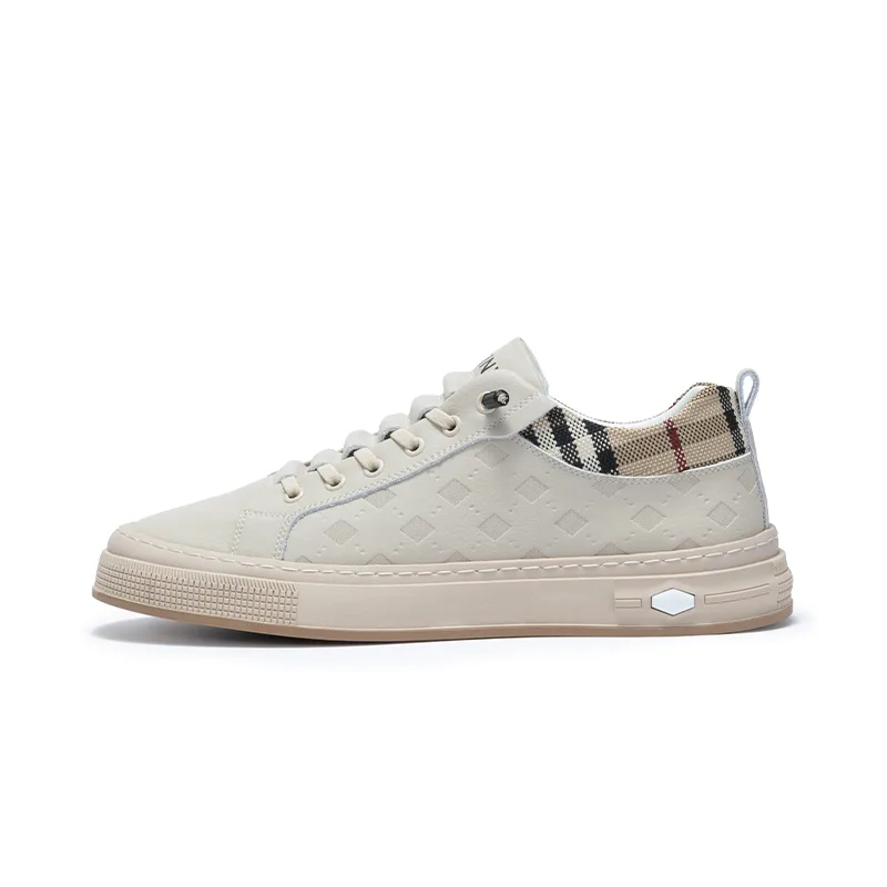 JOSINY Кроссовки для скейтбординга мужские low top из спилка белые черные