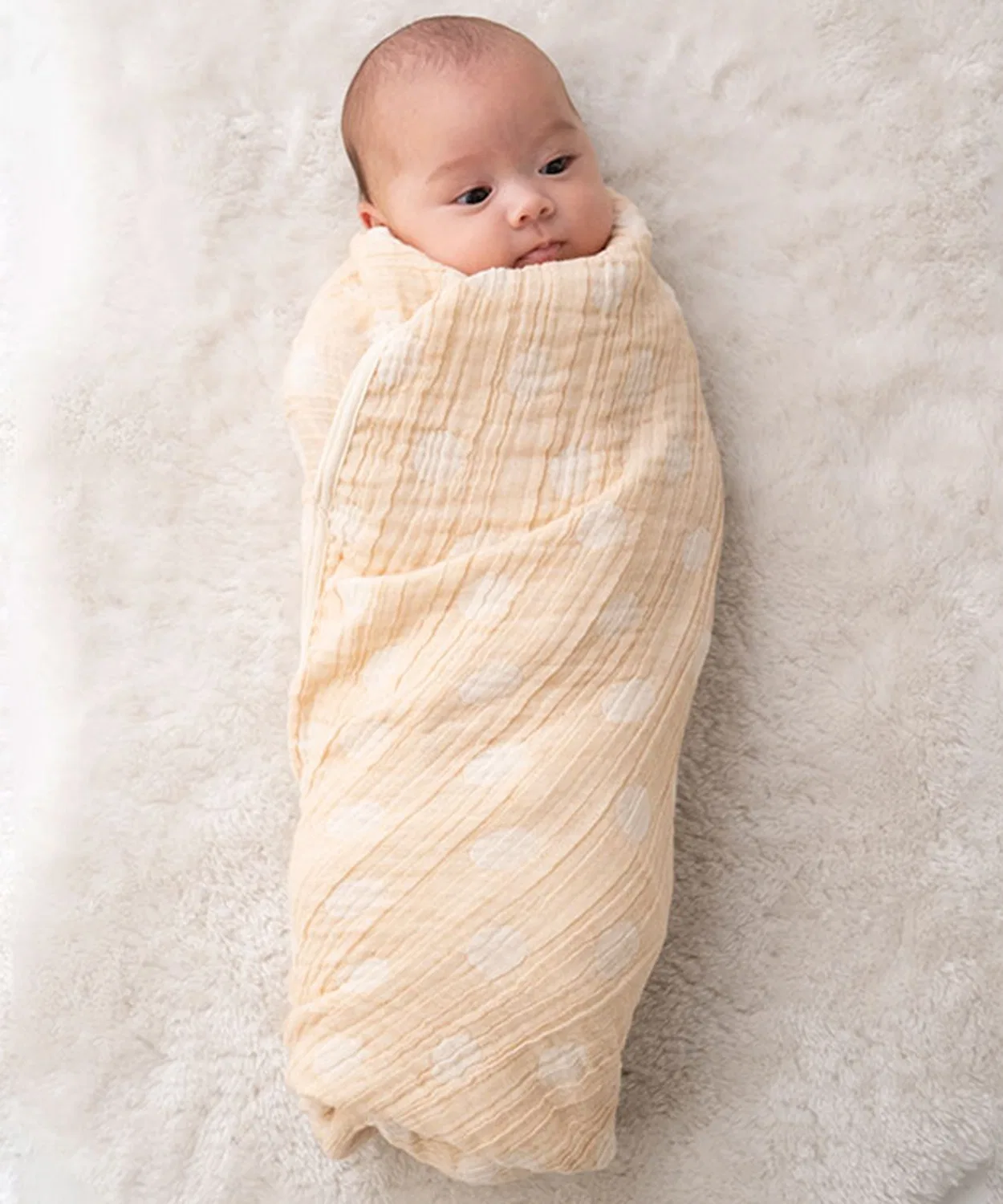 Органическое хлопковое одеяло-конверт Pompkins Baby тройная марля 90×90 см коричневый