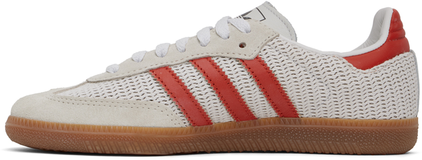 Бело-оранжевые кроссовки Samba OG Adidas Originals — фото 3