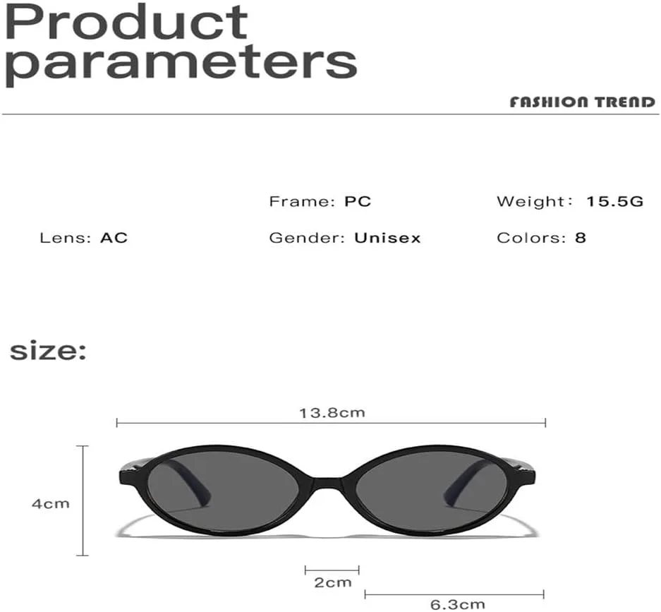 

Маленькие овальные солнцезащитные очки для женщин, милые очки без макияжа, простая оправа для мужчин, симпатичные декоративные очки LOVQZAOF, C2 Black Orange