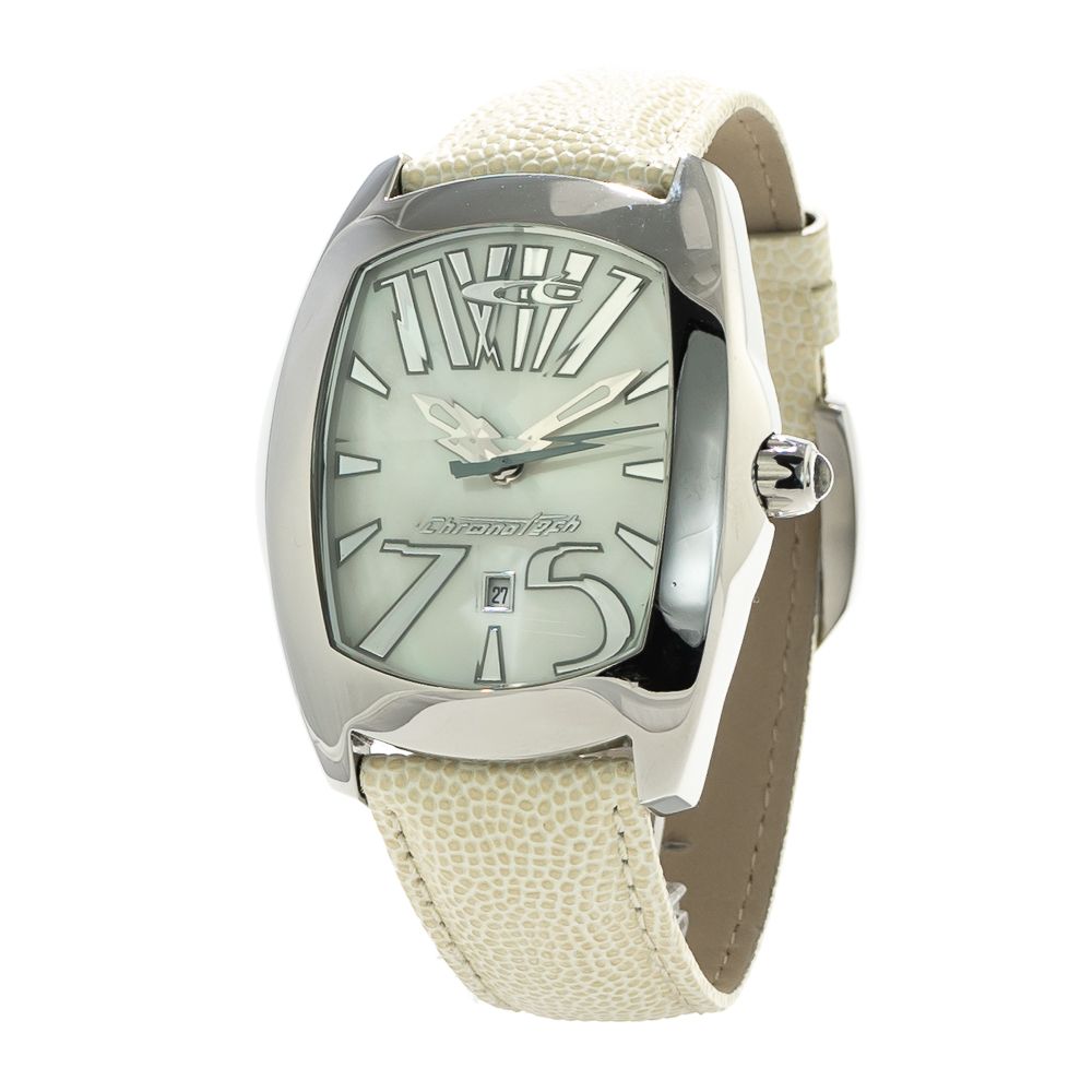 

Белые кожаные часы Chronotech, White