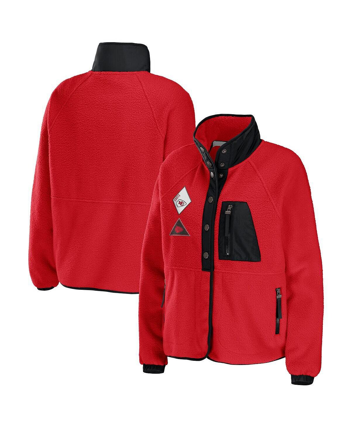 

Красная женская куртка Kansas City Chiefs из флиса с длинными кнопками реглан WEAR by Erin Andrews, красный