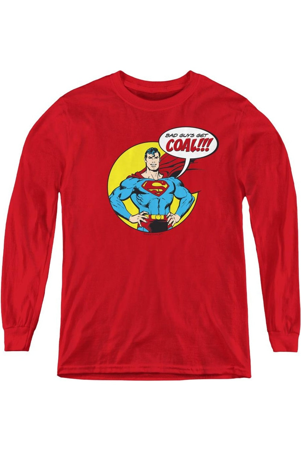 

Футболка с длинным рукавом DC Comics Coal Youth Gildan, красный