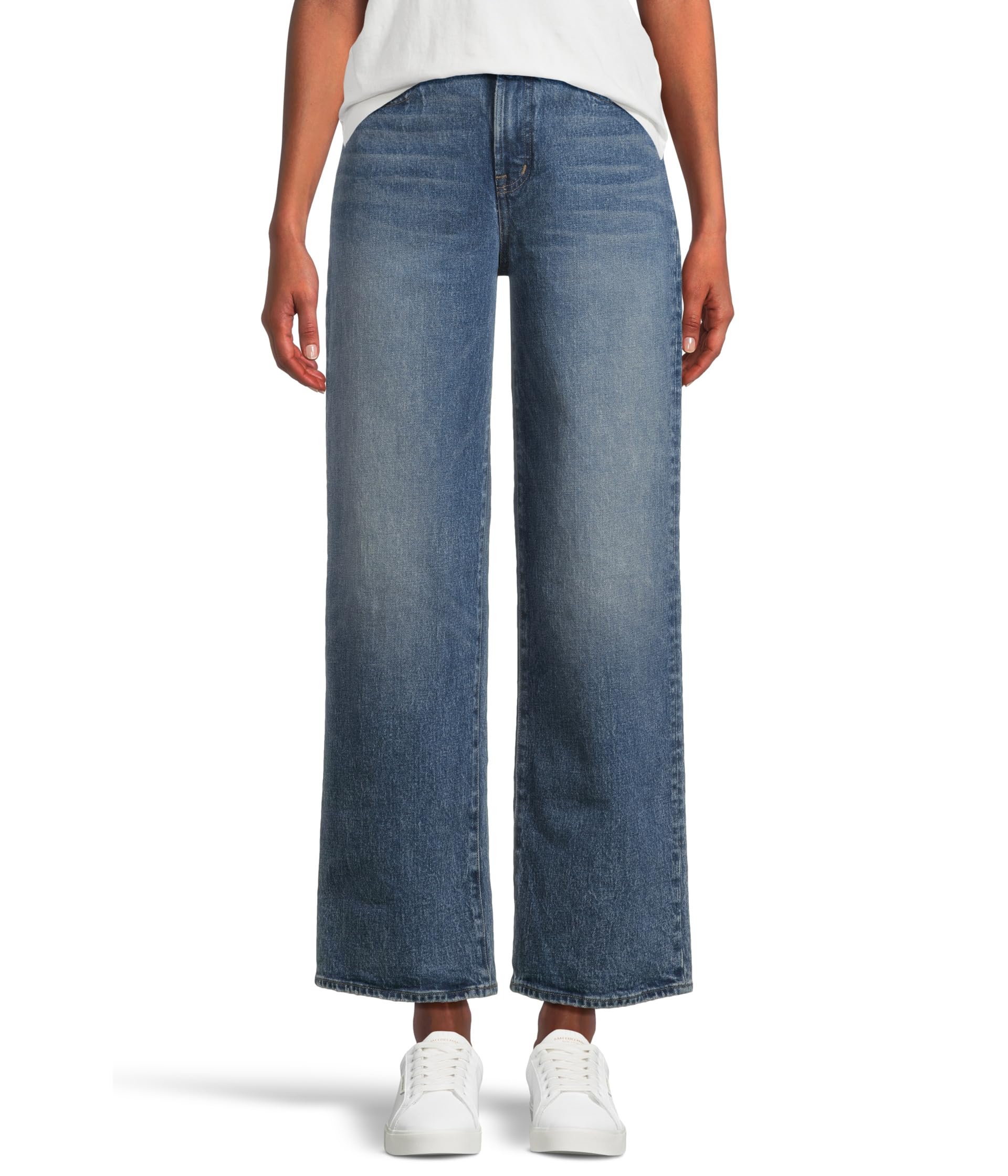 

Джинсы Madewell Perfect Vintage Wide In Vintage Medium/ Dark Work In Concho Wash, Concho Wash