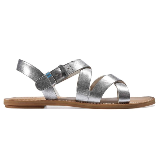 Сицилийские женские босоножки Toms, серебряный