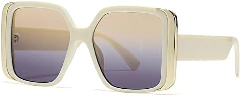 

Стильные цветные квадратные солнцезащитные очки для женщин, винтажные сине-зеленые солнцезащитные очки для мужчин, уникальные солнцезащитные очки с защитой от УФ-излучения UV400 MTZJH