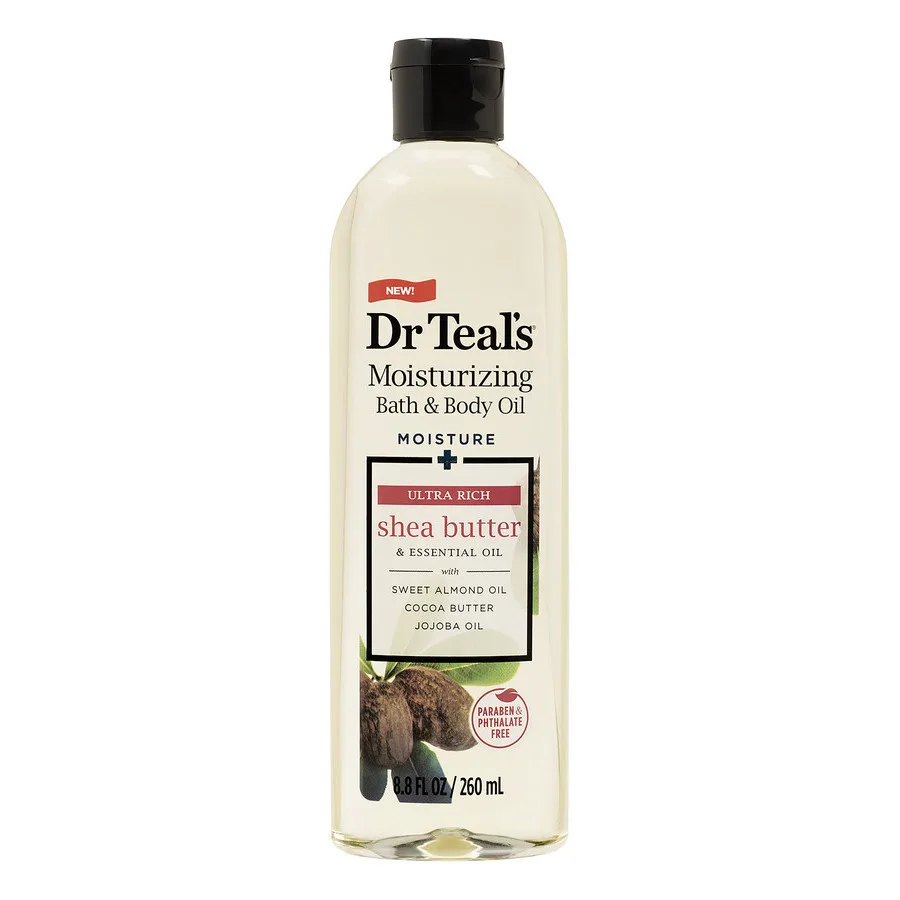 Масло для тела Dr Teal's Унисекс Увлажняющее + С упругим маслом ши и эфирными маслами 8,8 унций Ароматы 811068019930