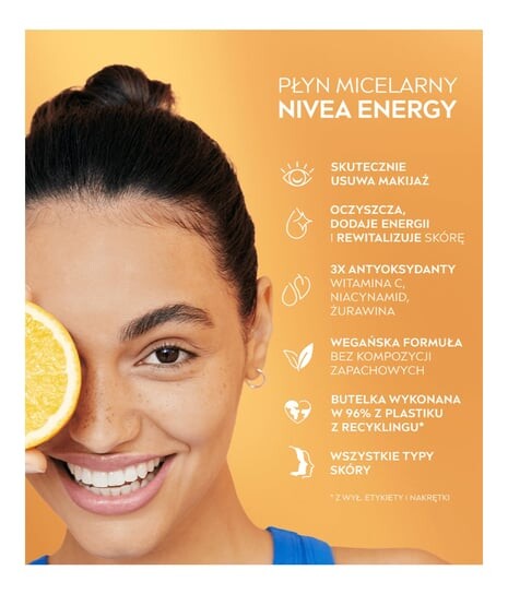 Мицеллярная вода Nivea — Мицеллярная жидкость Energy с 3 антиоксидантами, 400 мл — фото 2