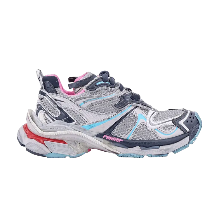 Кроссовки Balenciaga Wmns Runner Sneaker Grey Blue Pink, серый