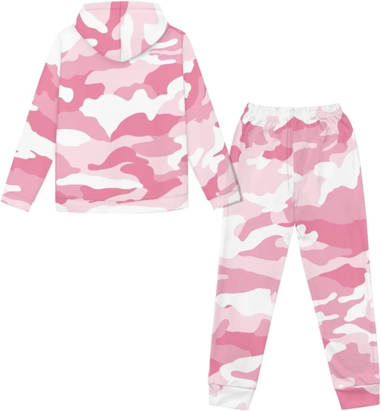 Детский спортивный костюм с капюшоном Dreaweet, 2 предмета, Pink Camo — фото 2