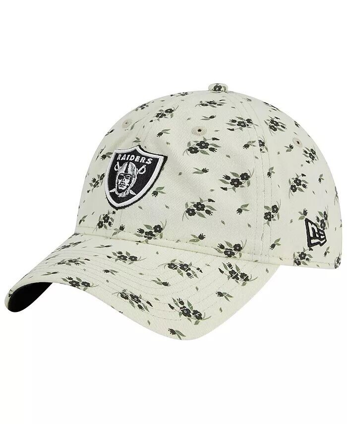 

Мужская кремовая регулируемая кепка Las Vegas Raiders Bloom 9TWENTY New Era